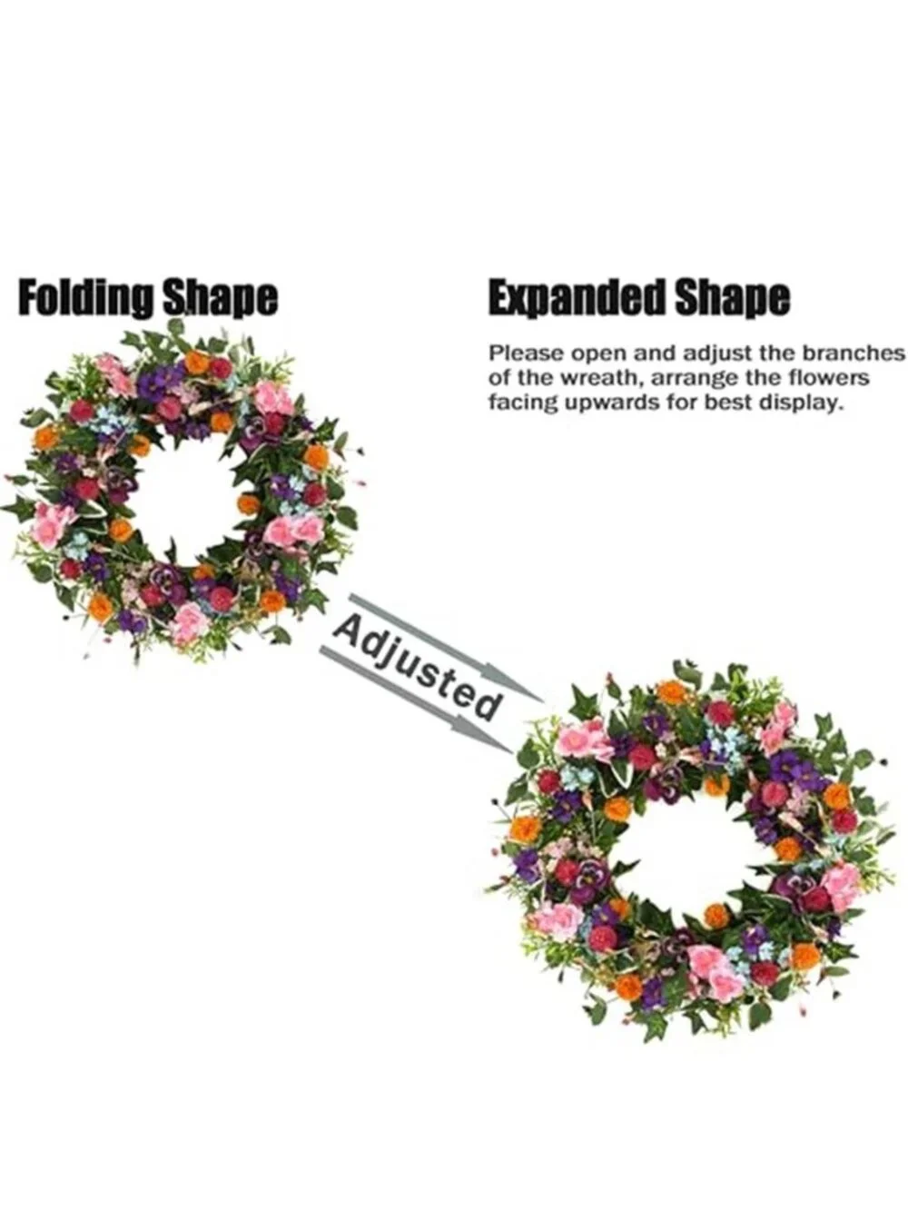 Spring Summer Wreaths for Front Door Pansy Wreath with Pink Cherry Blossoms